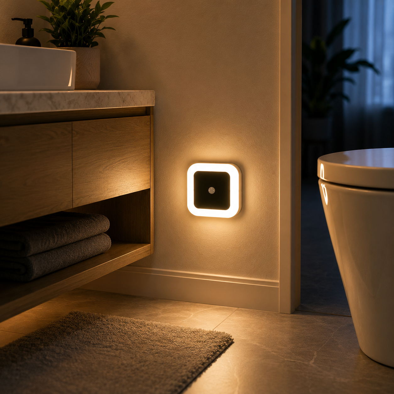 Motion Sensor LED Ceiling Light – Flush Mount, Warm White (Pack of 2)