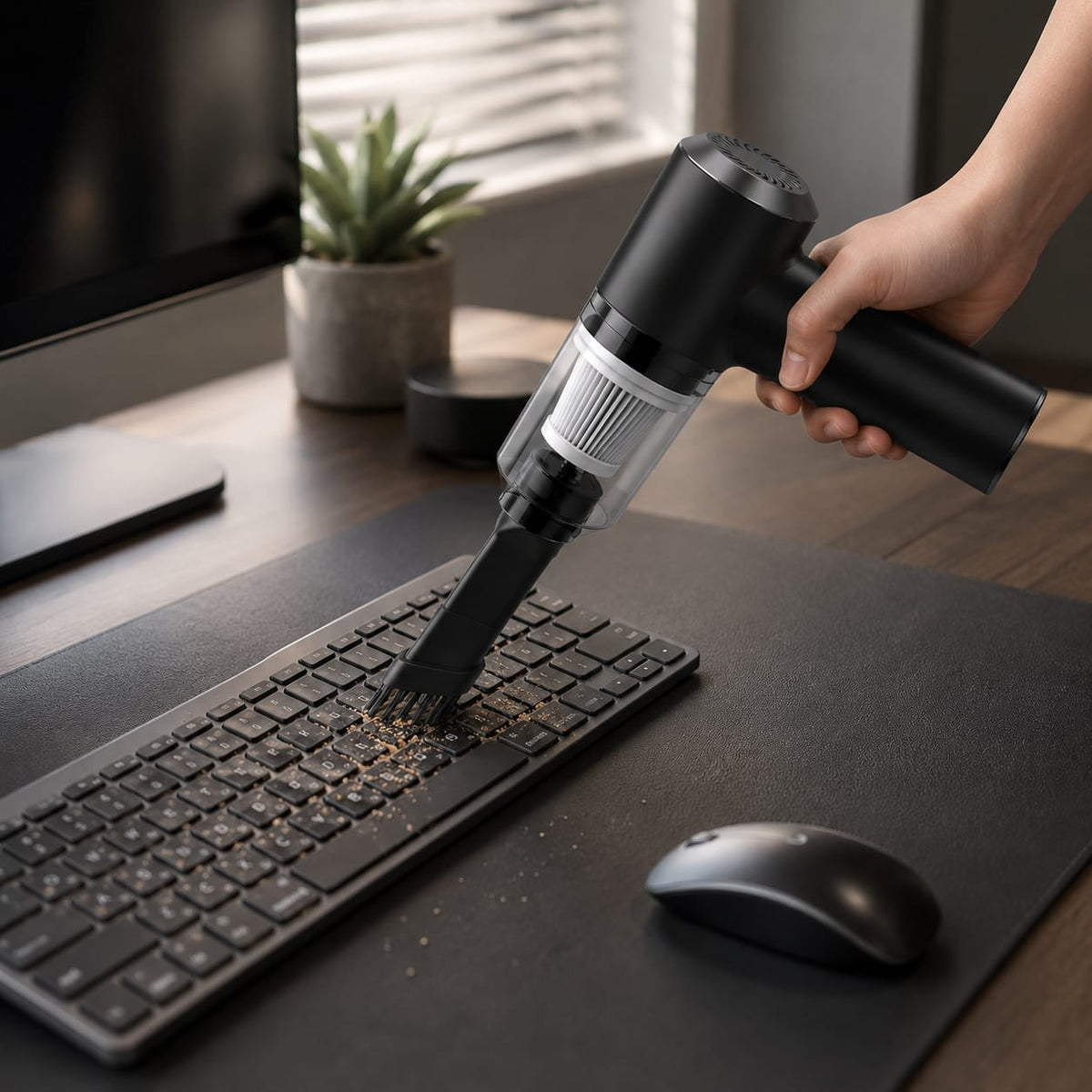 Mini Cordless Vacuum Cleaner – 3-in-1 Portable Handheld Vacuum with Blower, Powerful Suction & Washable Filter for Car, Home & Keyboard